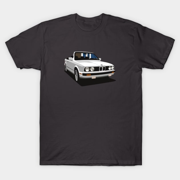 BMW E30 Convertible T-Shirt by TheArchitectsGarage